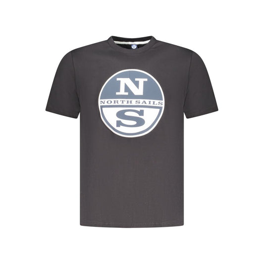 North Sails Black Cotton Men T-Shirt NO-35037-S