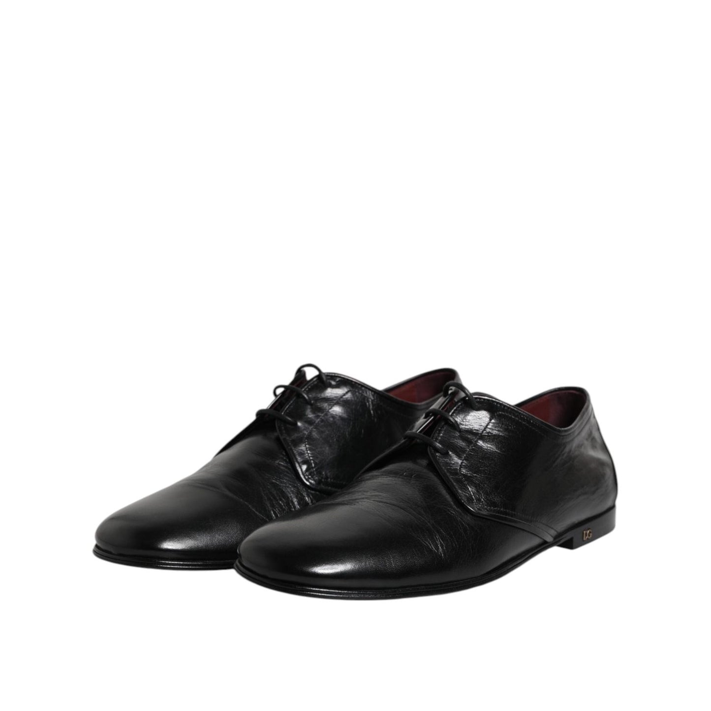Dolce & Gabbana Black Leather Lace Up Derby Dress Formal Shoes