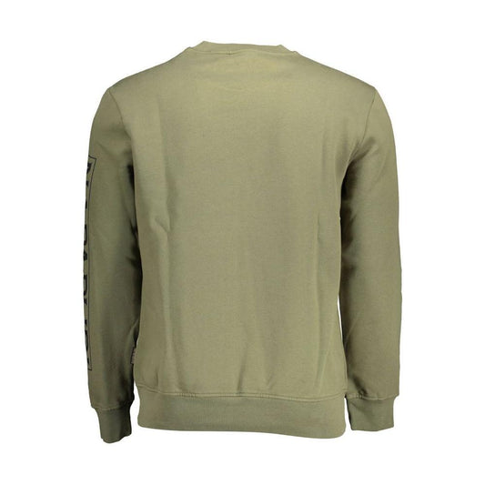 Napapijri Green Cotton Men Sweater NA-37049-S