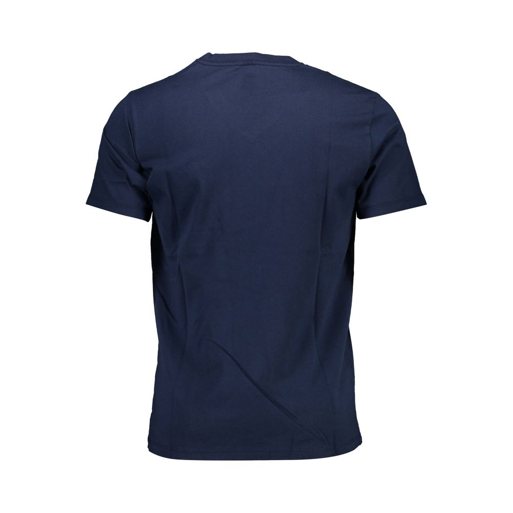 Levi's Blue Cotton Men T-Shirt, back view showcasing pure cotton material for comfort and style, country of origin LK.