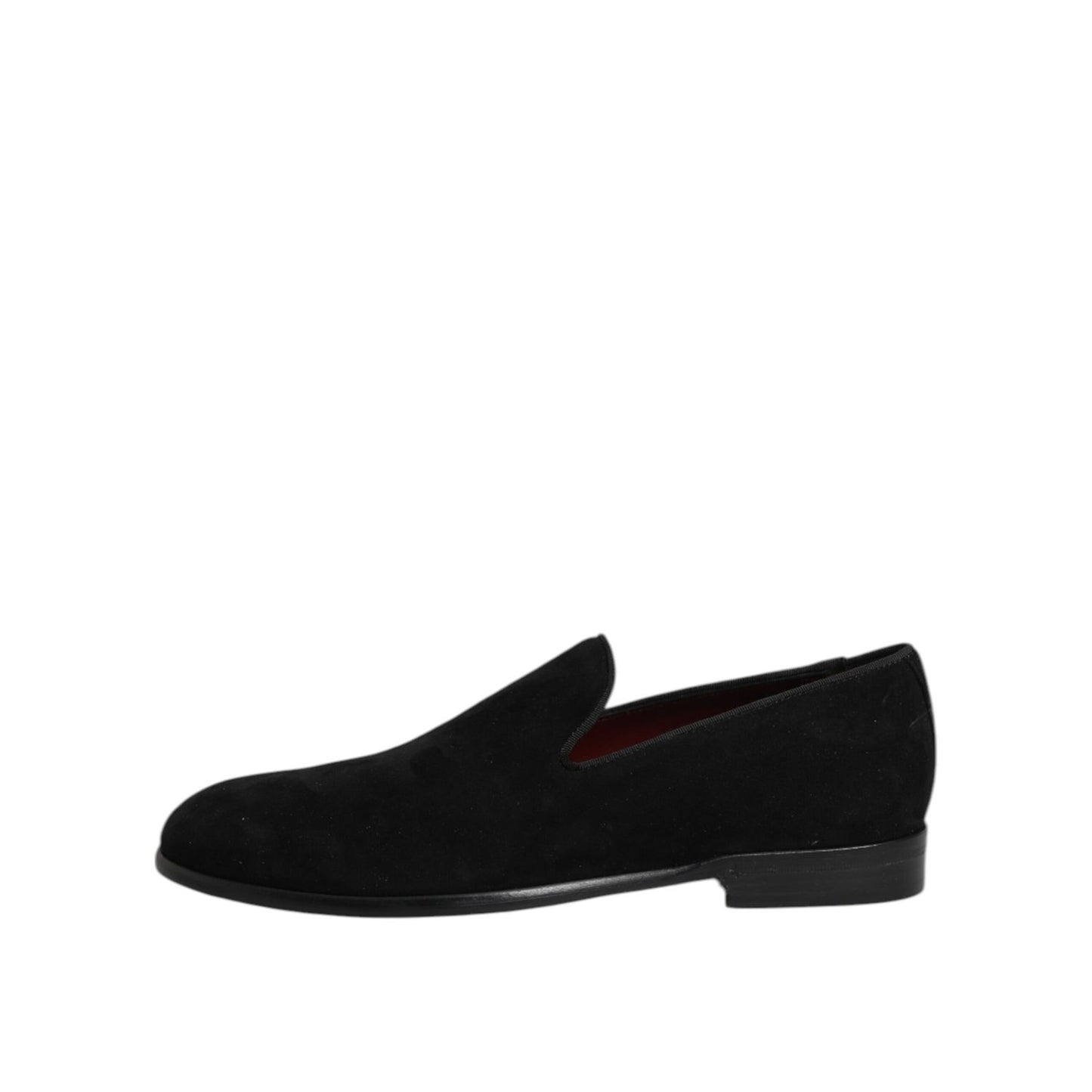 Dolce & Gabbana Black Suede Slip On Loafers Formal Shoes