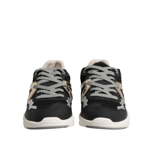 Dolce & Gabbana Multicolor Leather Suede Low Top Sneaker Shoes MV7253-40