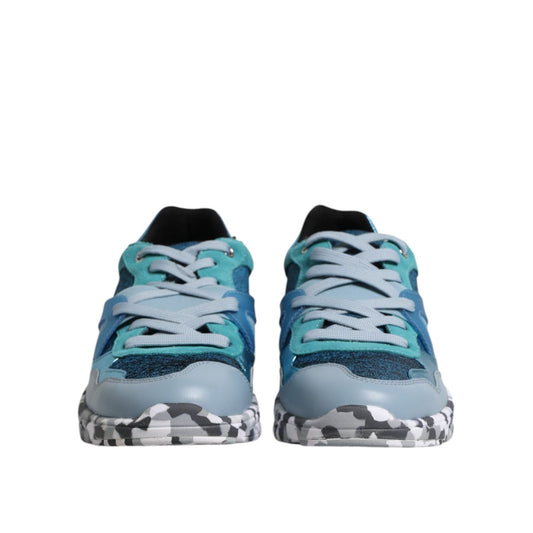 Dolce & Gabbana Multicolor Lace Up Low Top Men Sneakers Shoes MV7307-41.5