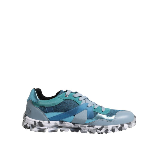 Dolce & Gabbana Multicolor Lace Up Low Top Men Sneakers Shoes MV7307-41.5