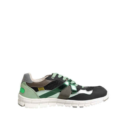 Dolce & Gabbana Multicolor Lace Up Low Top Sneakers Shoes MV7318-41.5
