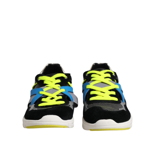 Dolce & Gabbana Multicolor Lace Up Low Top Men Sneakers Shoes MV7333-41