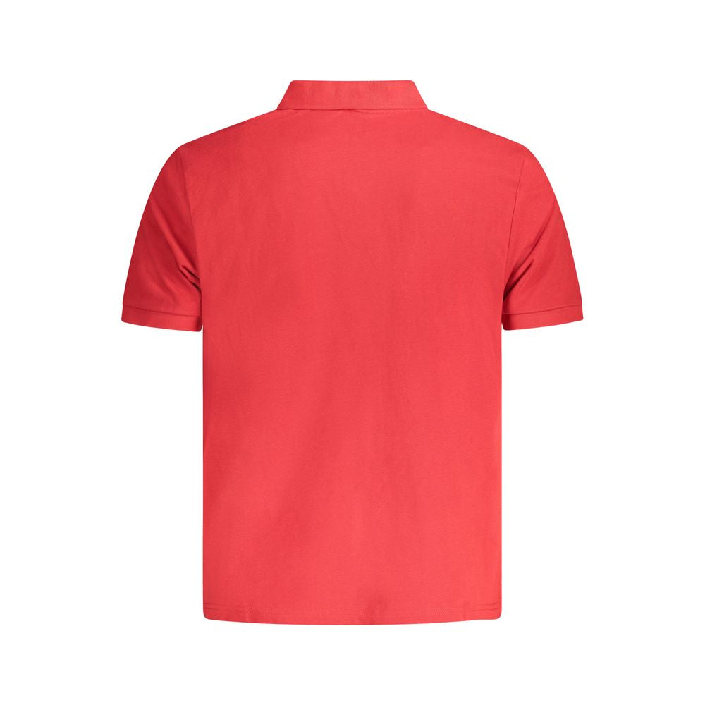 North Sails Red Cotton Men Polo Shirt with classic short sleeves and breathable fabric
