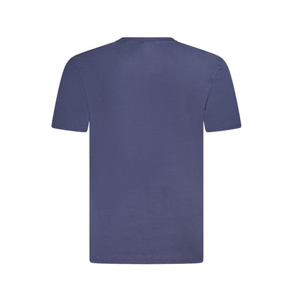 Marina Militare Blue Cotton T-Shirt, short sleeve, crew neck, embroidered logo, back view