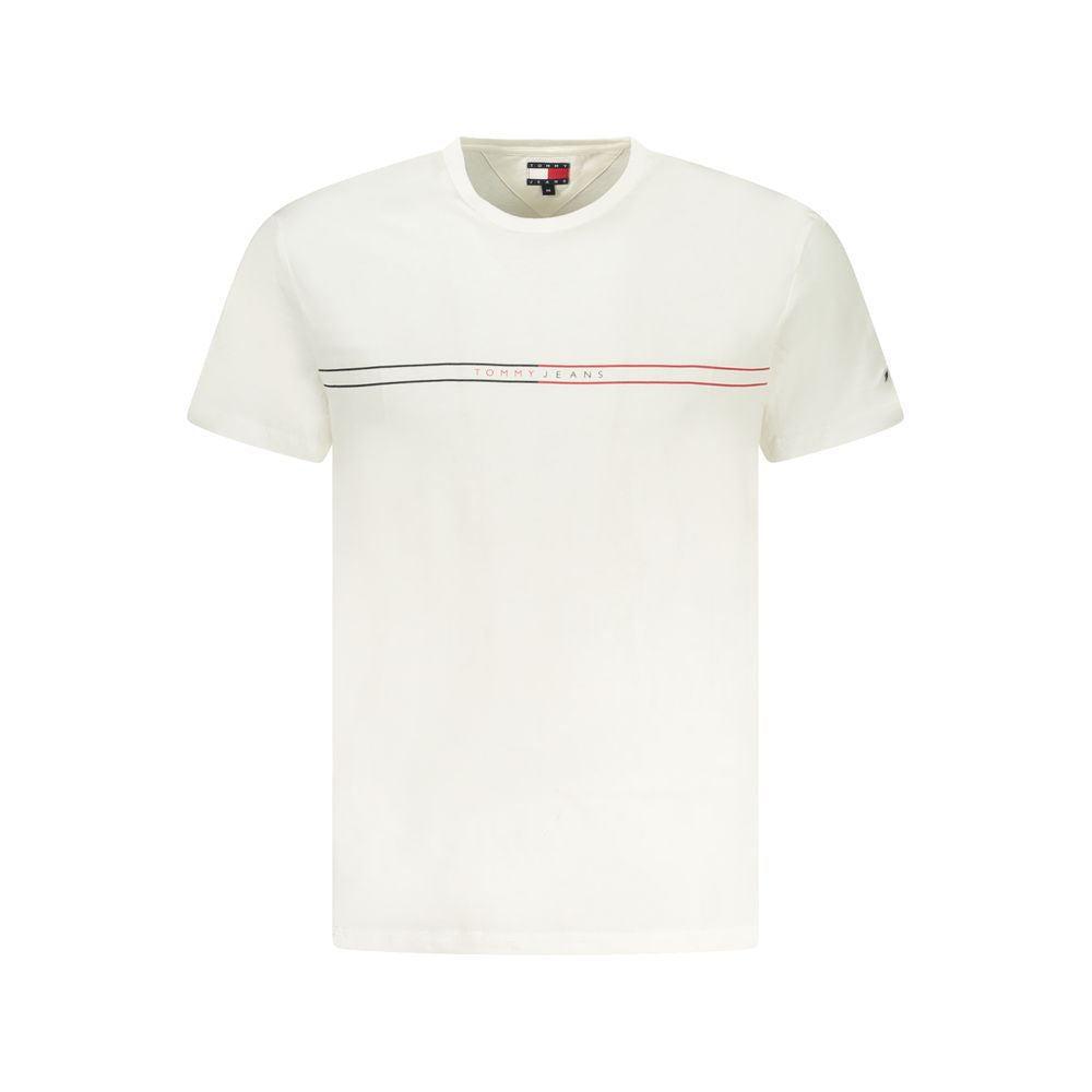 Tommy Hilfiger White Cotton Men T-Shirt