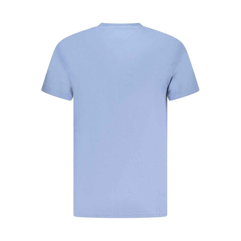 Tommy Hilfiger Blue Cotton Men T-Shirt - Back View