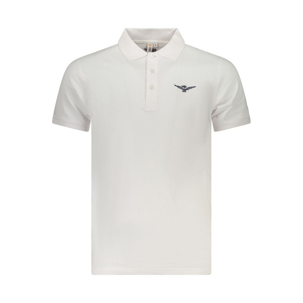 Accademia Militare White Cotton Polo Shirt AC-36532-S