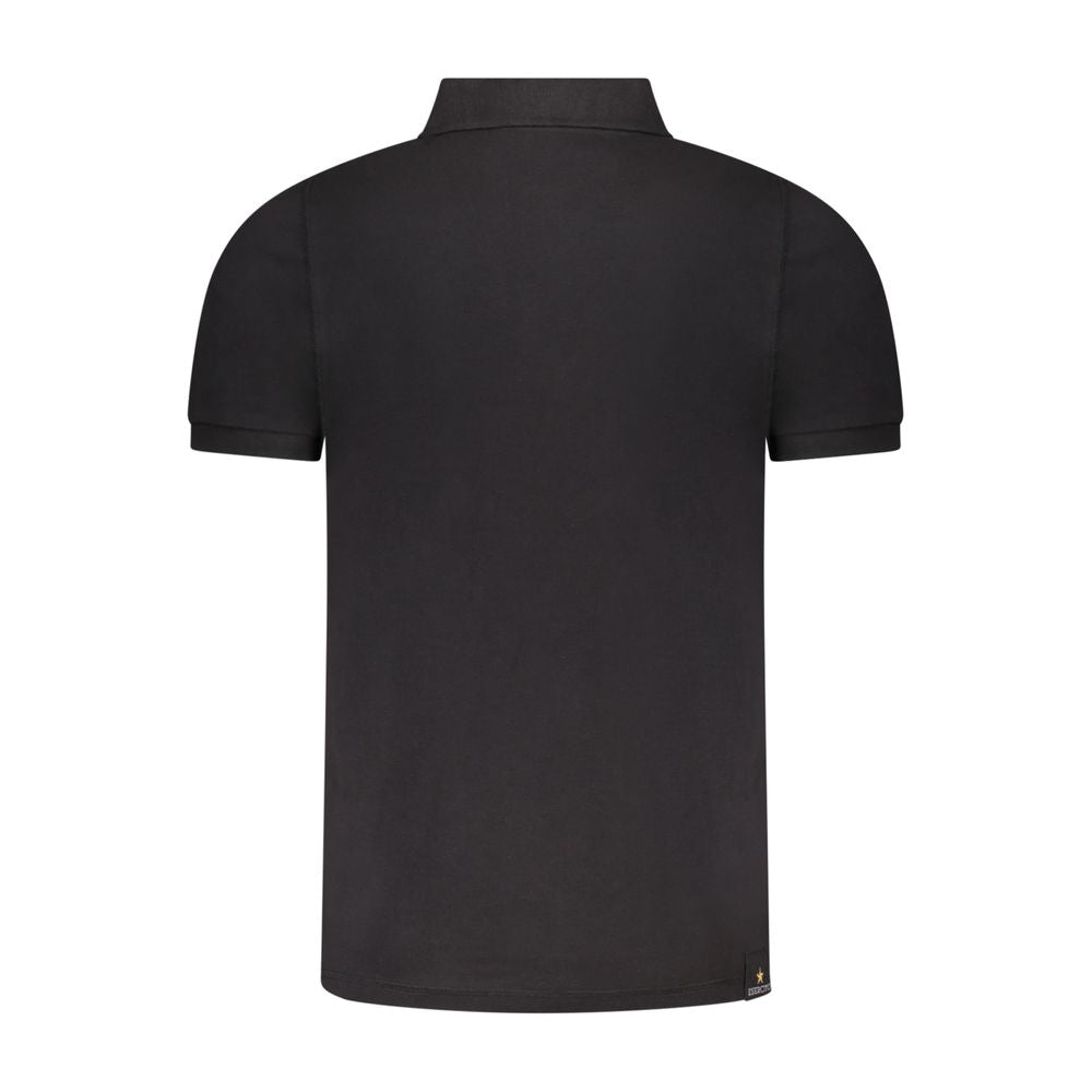 Accademia Militare Black Cotton Polo Shirt