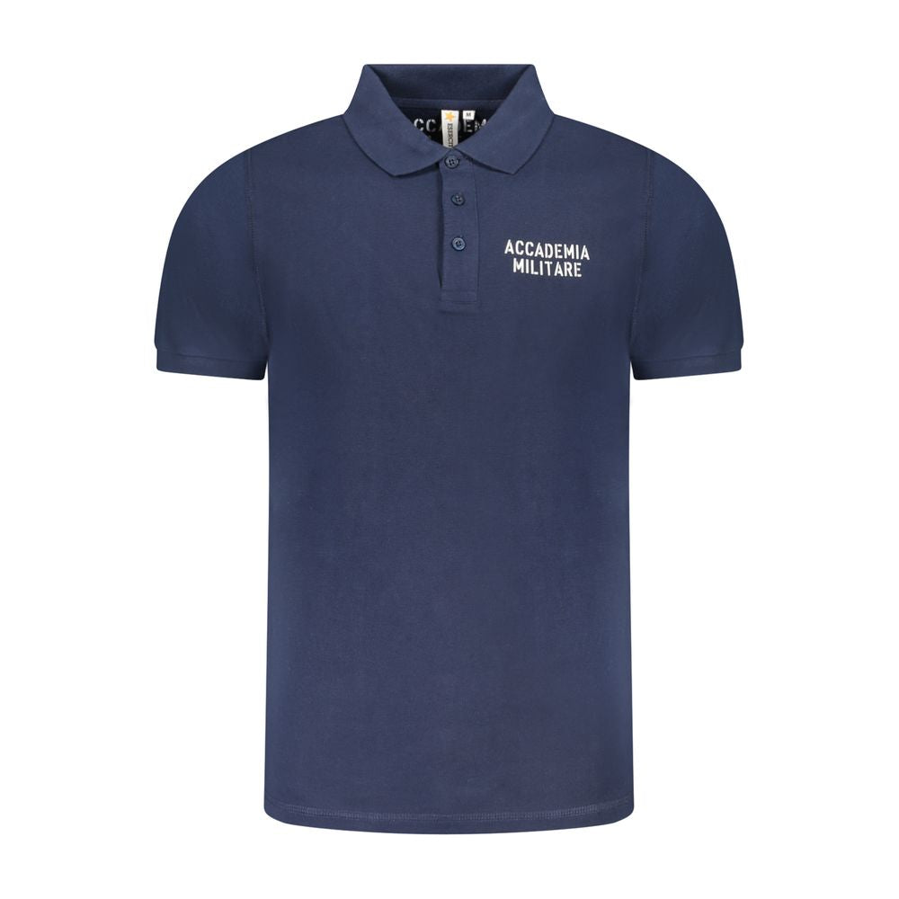 Accademia Militare Blue Cotton Polo Shirt
