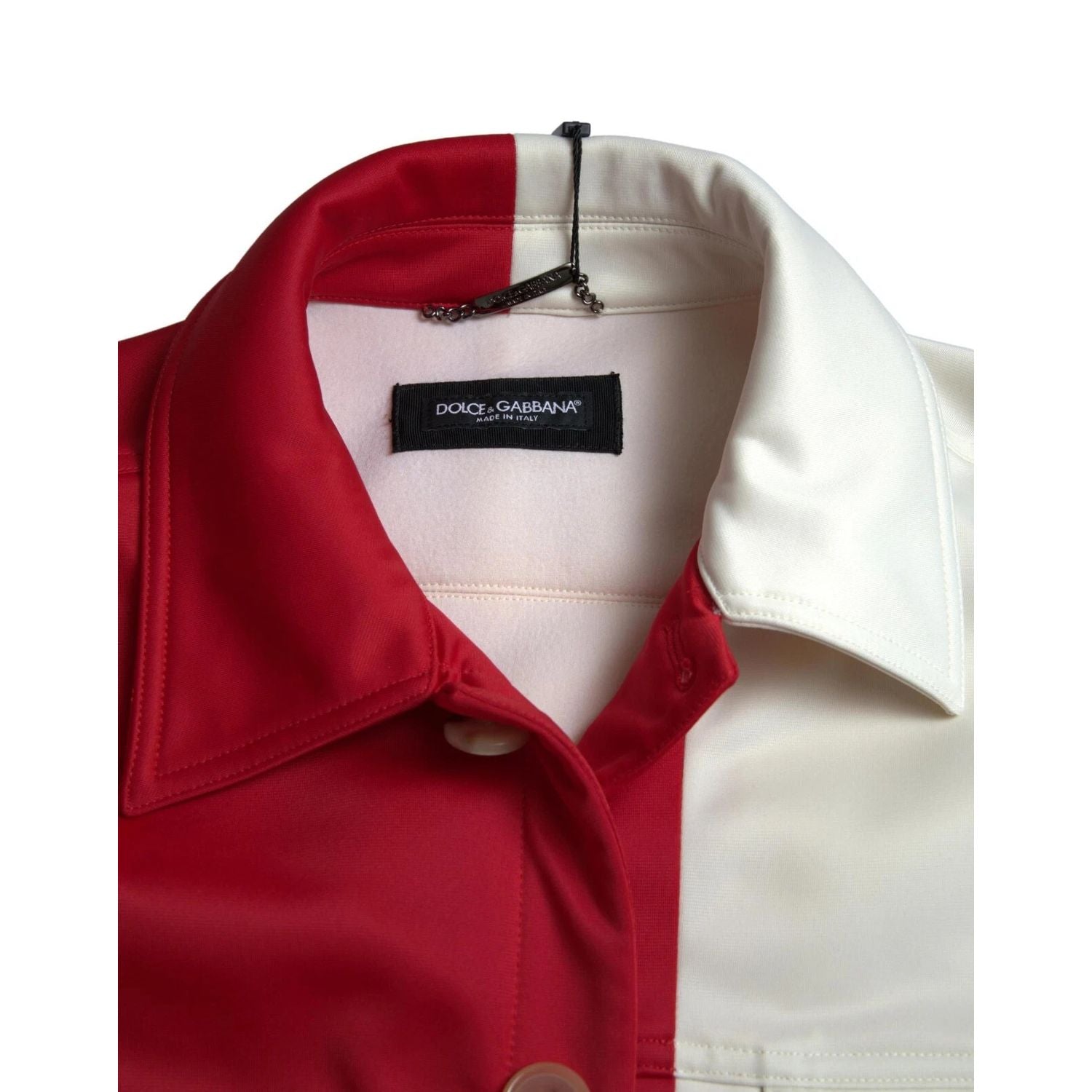 Dolce & Gabbana Multicolor Polyester Collar Short Jacket