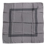 Dolce & Gabbana Gray Polka Dot Silk Square Men Foulard Scarf
