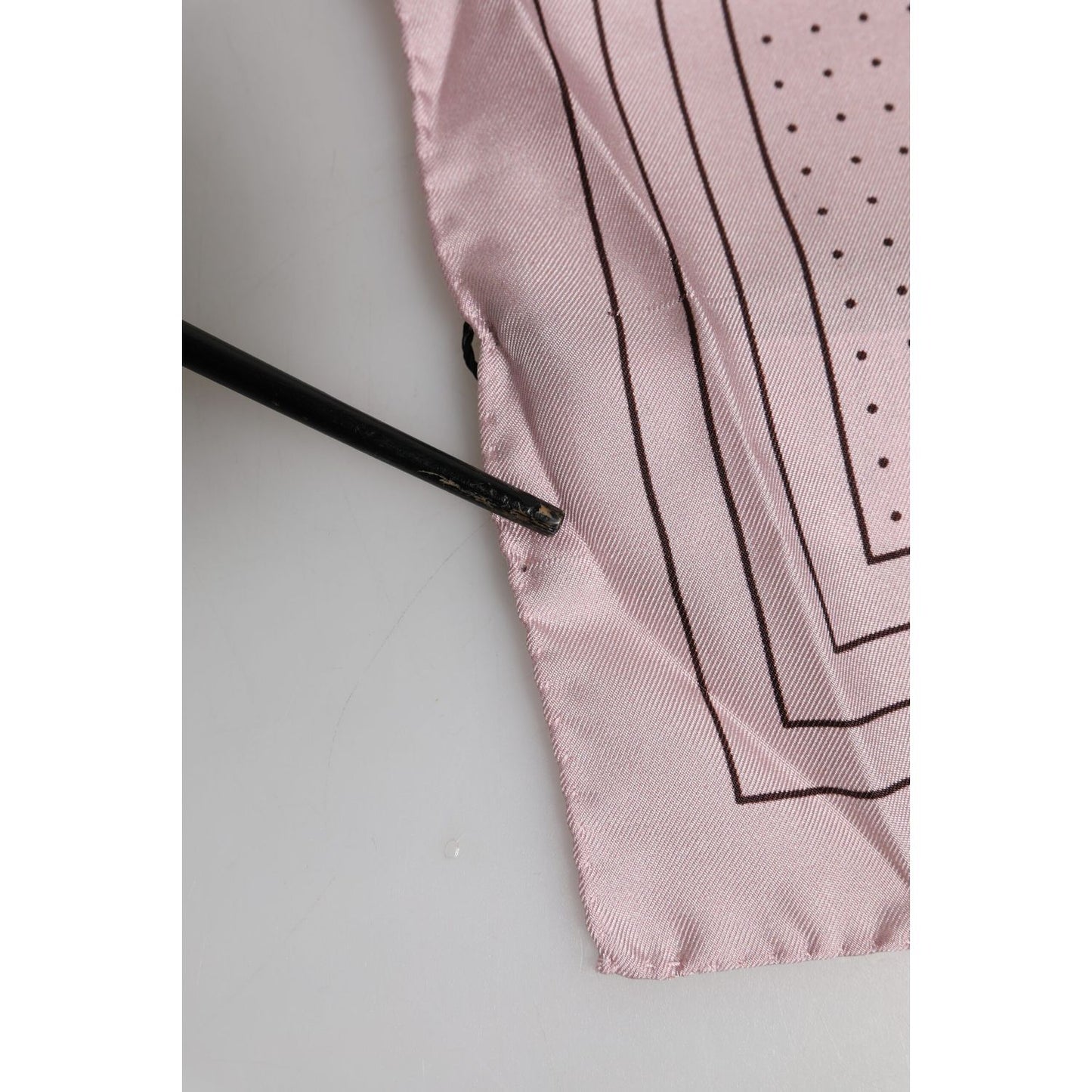 Dolce & Gabbana Beige Dotted Silk Square Men Foulard Scarf