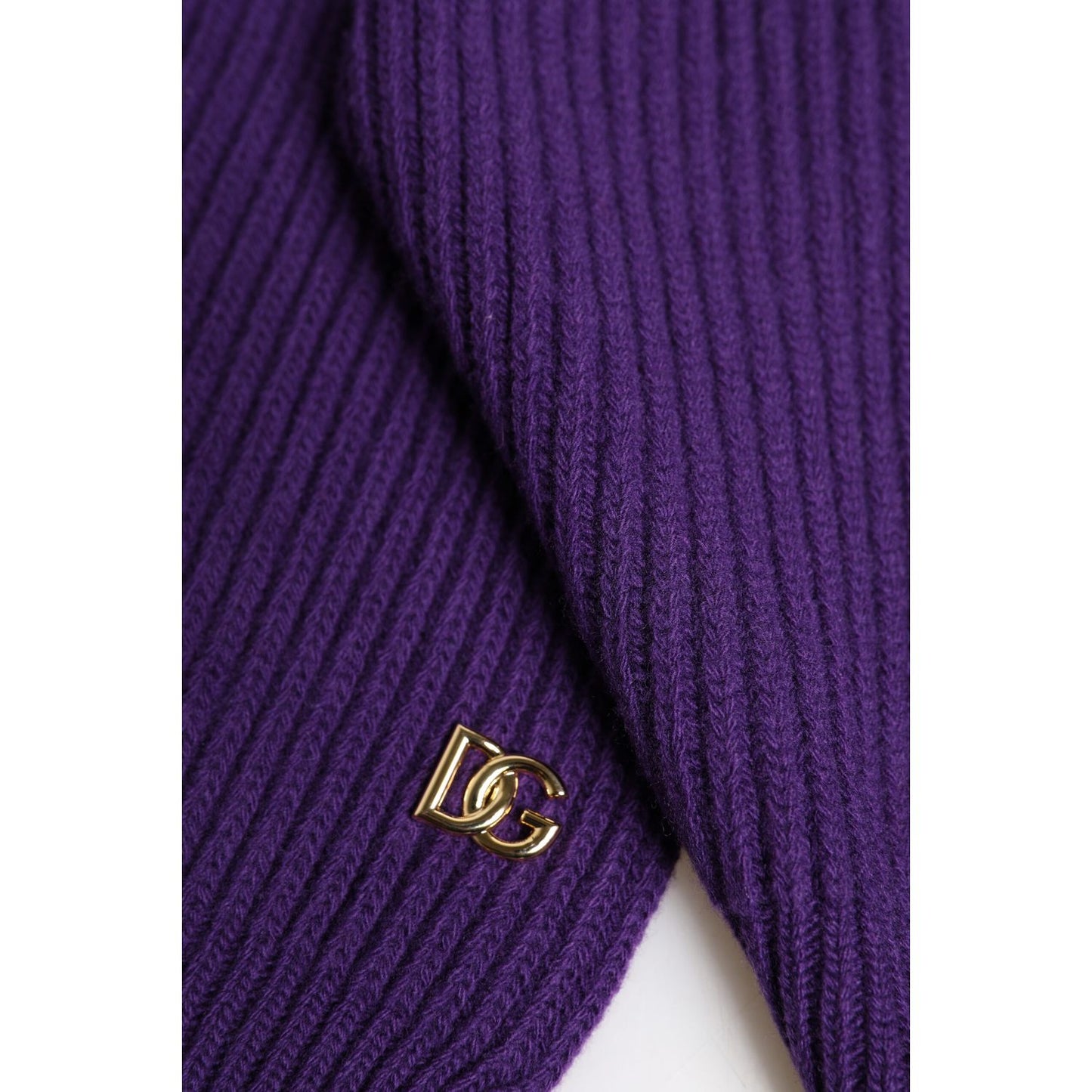 Dolce & Gabbana Purple DG Logo Neck Warmer Wrap Shawl Scarf