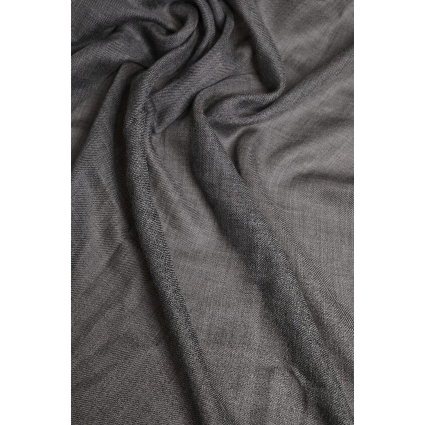 Dolce & Gabbana Gray Logo Print Neck Warmer Wrap Shawl Scarf