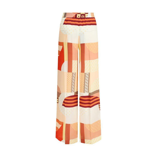 Fendi Patchwork print silk crepe Pants FE-FR6494AUQMF1SAW-IT40 | M