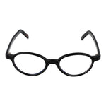 Andy Wolf Black Unisex Glasses Frame with acetate full-rim and round style, size 48-18-145.