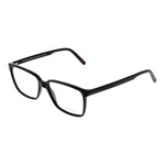 Andy Wolf Black Unisex Glasses Frame, full-rim acetate material, rectangle style, 55-15-145 size with demo lenses.