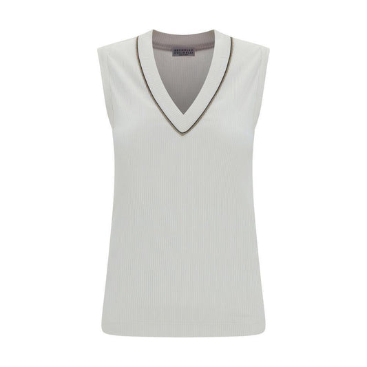 Brunello Cucinelli Ribbed Top BR-MG902FP312COW29-XXL