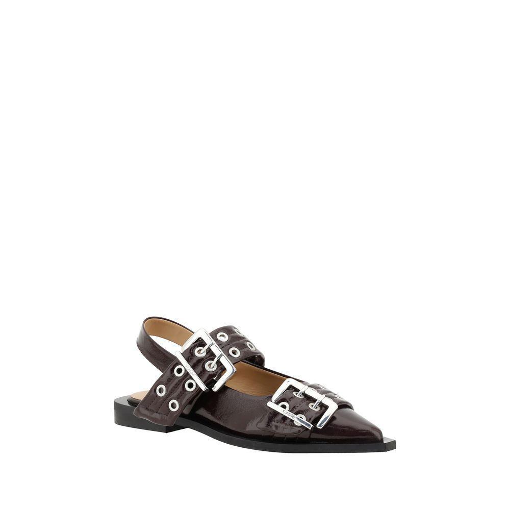 Ganni Buckle Ballerinas GA-S3086436-EU36/US6