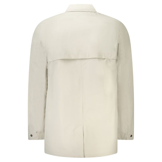 K-WAY Beige Polyamide Men Jacket KW-38812-XL
