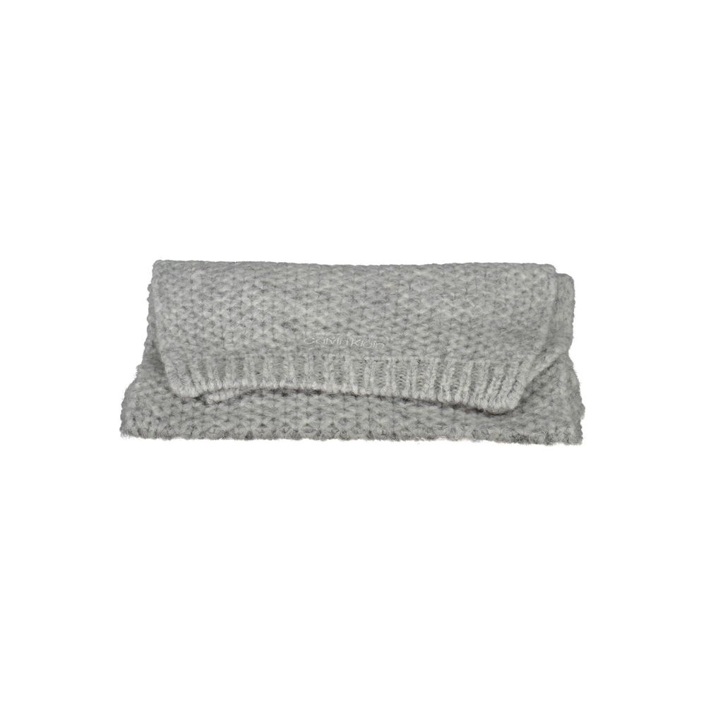 Calvin Klein Gray Alpaca Wool Scarf