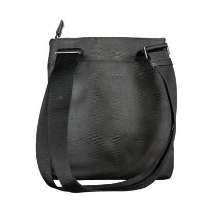 Calvin Klein Black Polyester Shoulder Bag with adjustable strap, external pocket, internal pocket, and zip closure
