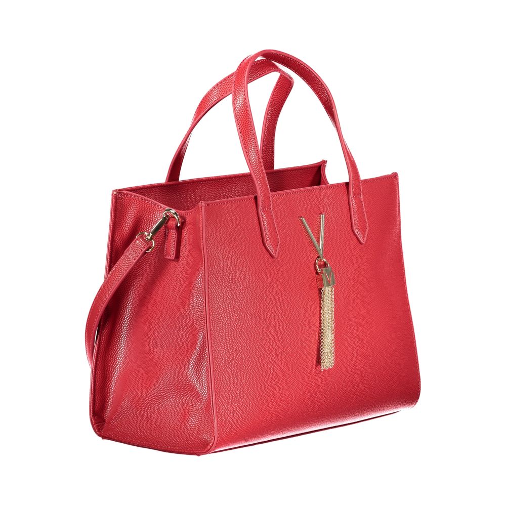 Mario Valentino Red Polyethylene Handbag with adjustable strap and two handles