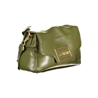 Mario Valentino Green Polyethylene Handbag with removable handle, adjustable shoulder strap, and multiple pockets.
