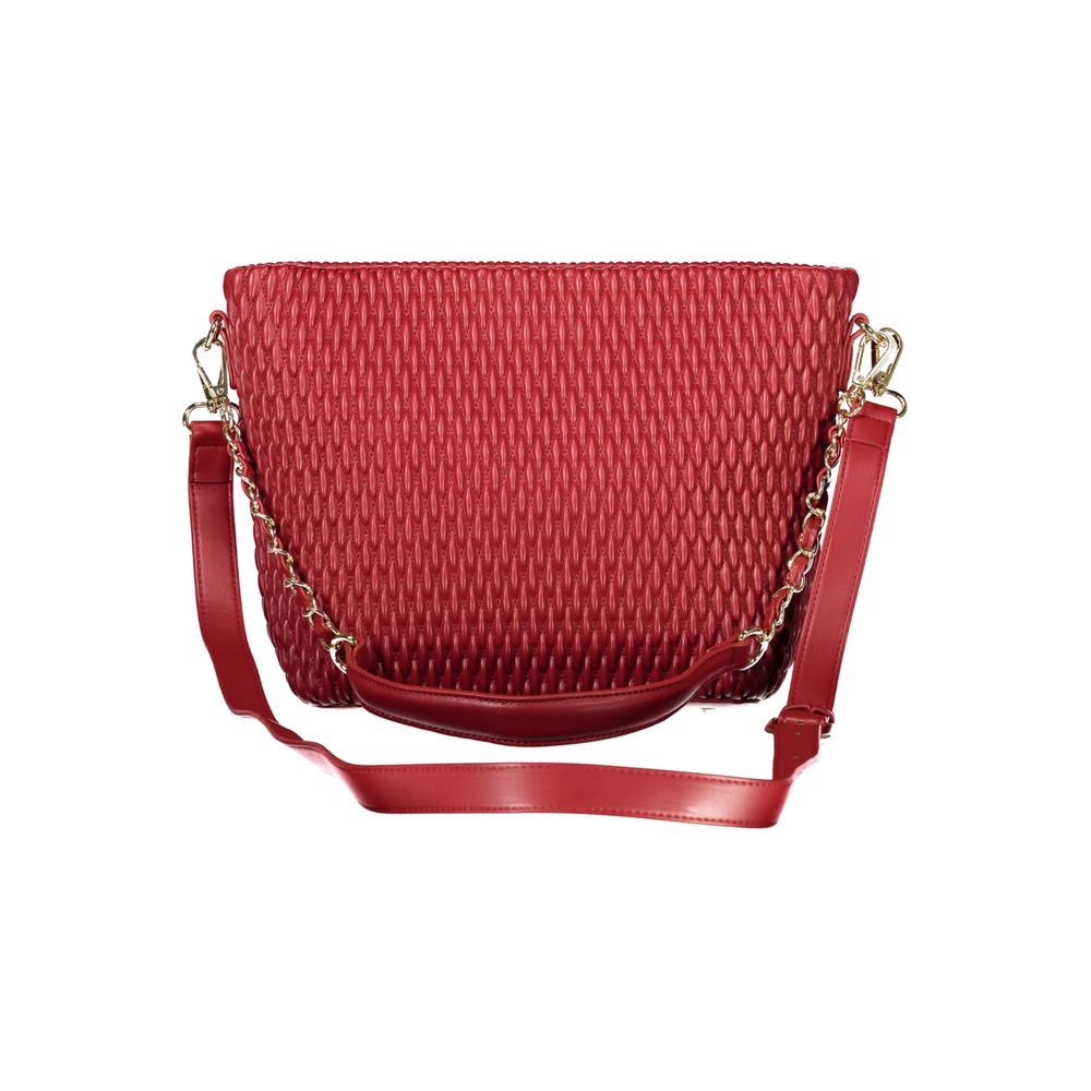 Mario Valentino Red Polyethylene Handbag with removable strap and internal pocket