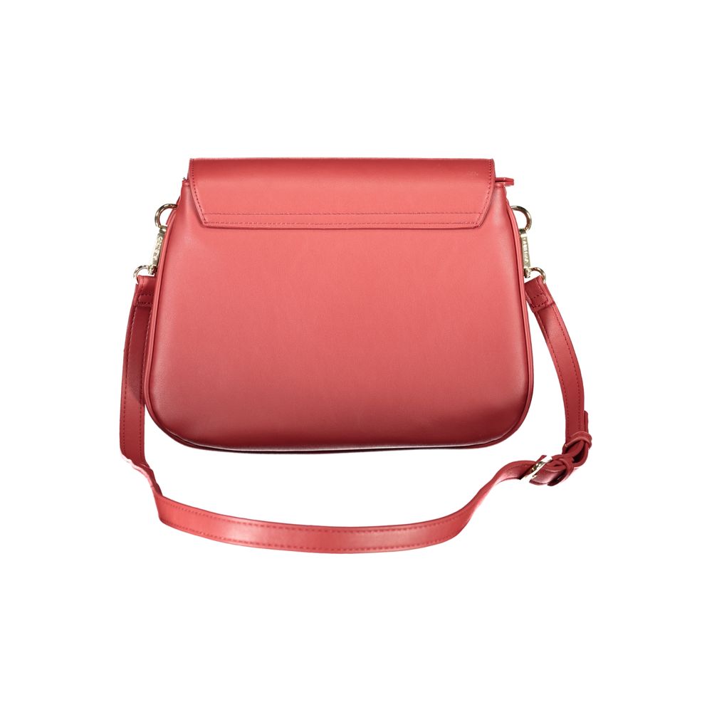 Mario Valentino Red Polyethylene Handbag with adjustable strap, 2 compartments, internal pockets, zip and automatic closure, logo.