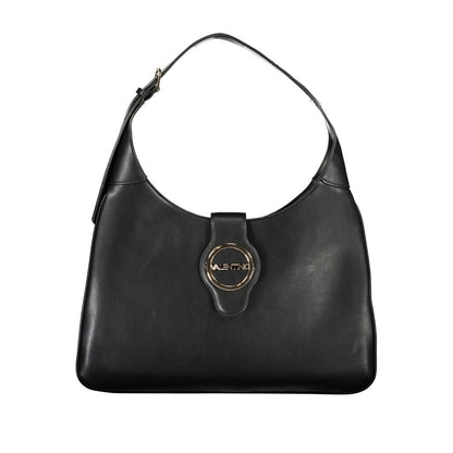 Mario Valentino Black Polyethylene Handbag with adjustable handle and logo
