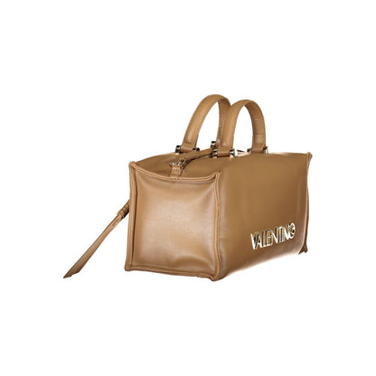 Mario Valentino Beige Polyethylene Handbag with handles, adjustable shoulder strap, external and internal pockets, and zip closure.