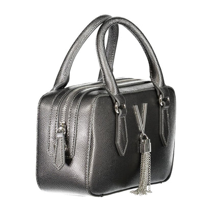 Mario Valentino Gray Polyethylene Handbag with adjustable strap, two handles, internal pockets, contrasting details, and zip closure