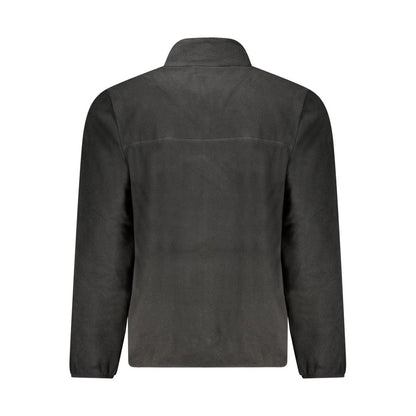 Back view of Fila Black Polyester Men Jacket with long sleeves