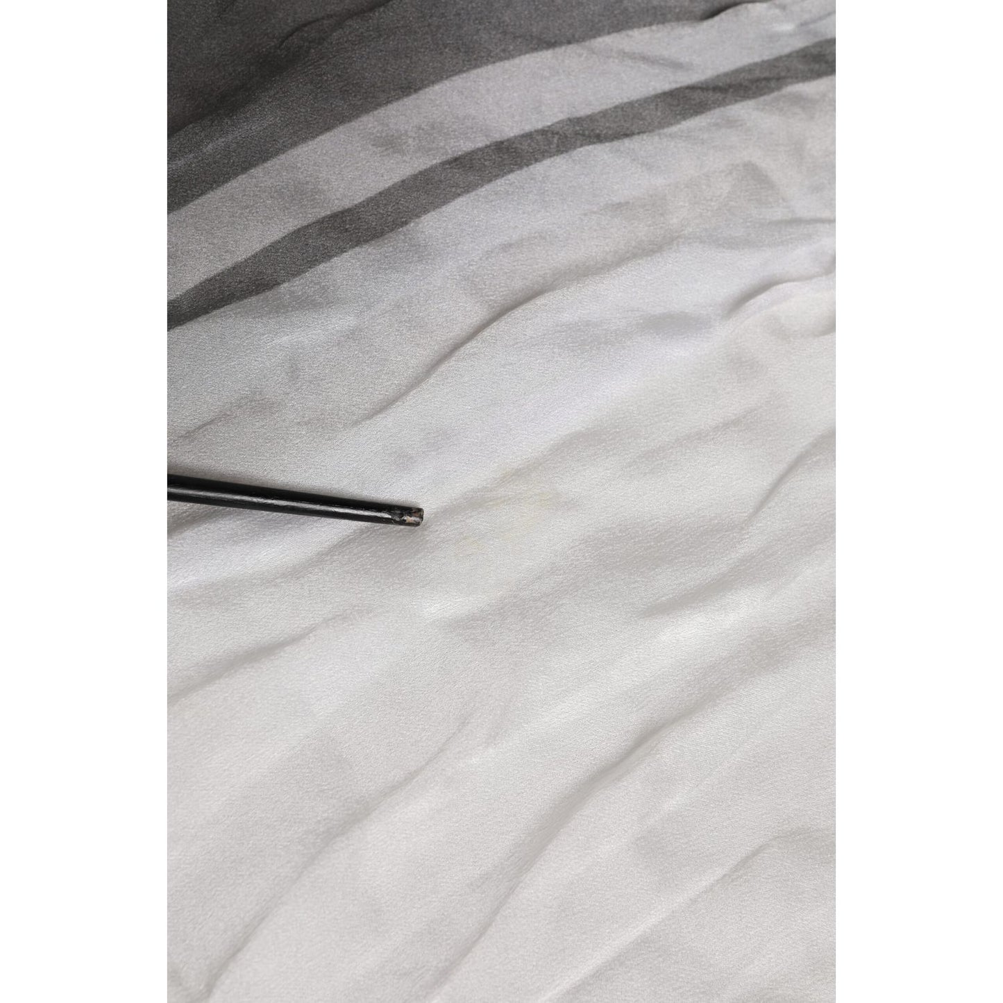 Dolce & Gabbana White Black Silk Warmer Wrap Foulard Scarf