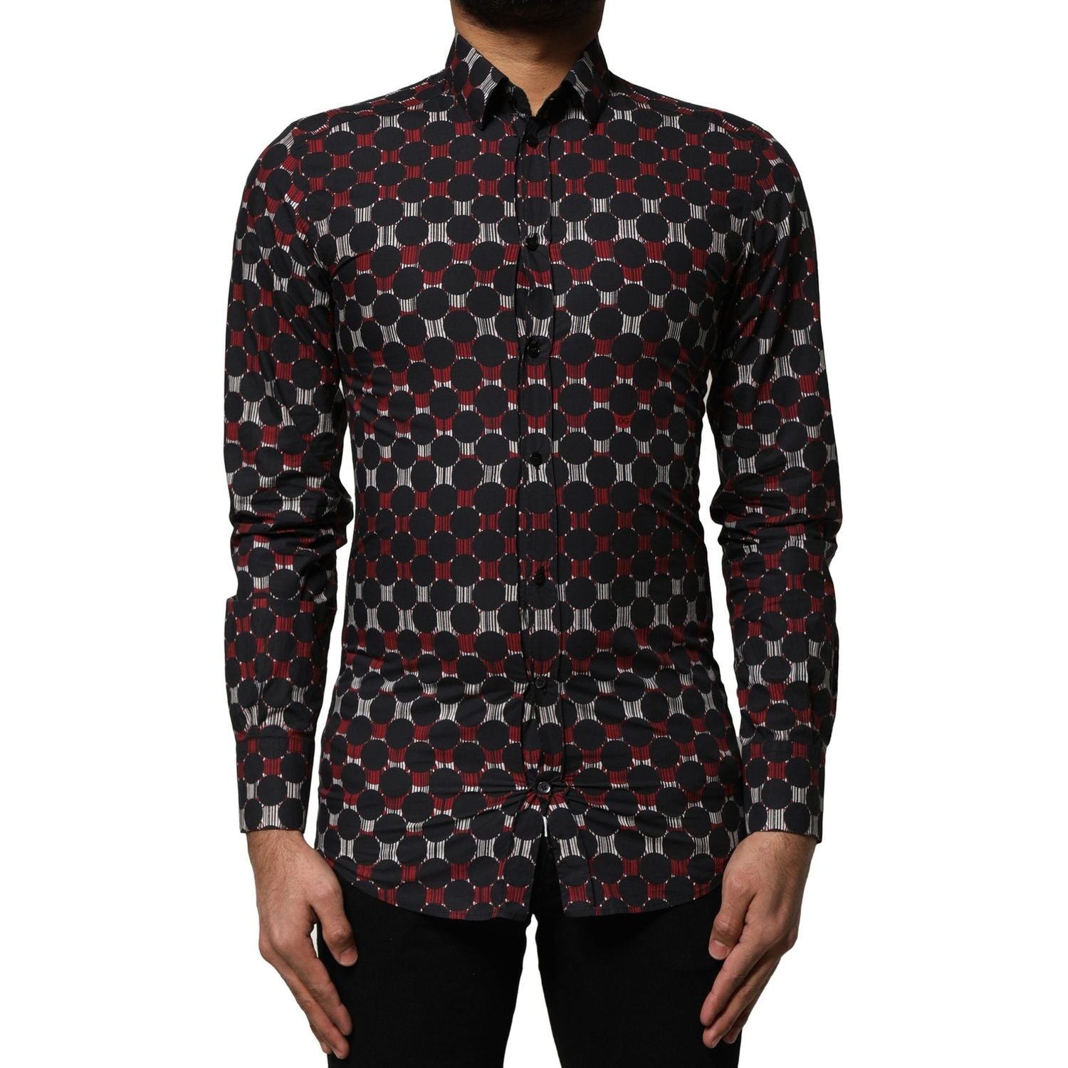 Dolce & Gabbana Multicolor Cotton GOLD Long Sleeves Shirt