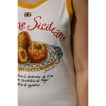 Dolce & Gabbana White Araneine Siciliane Sleeveless Tank Top TSH90669-40