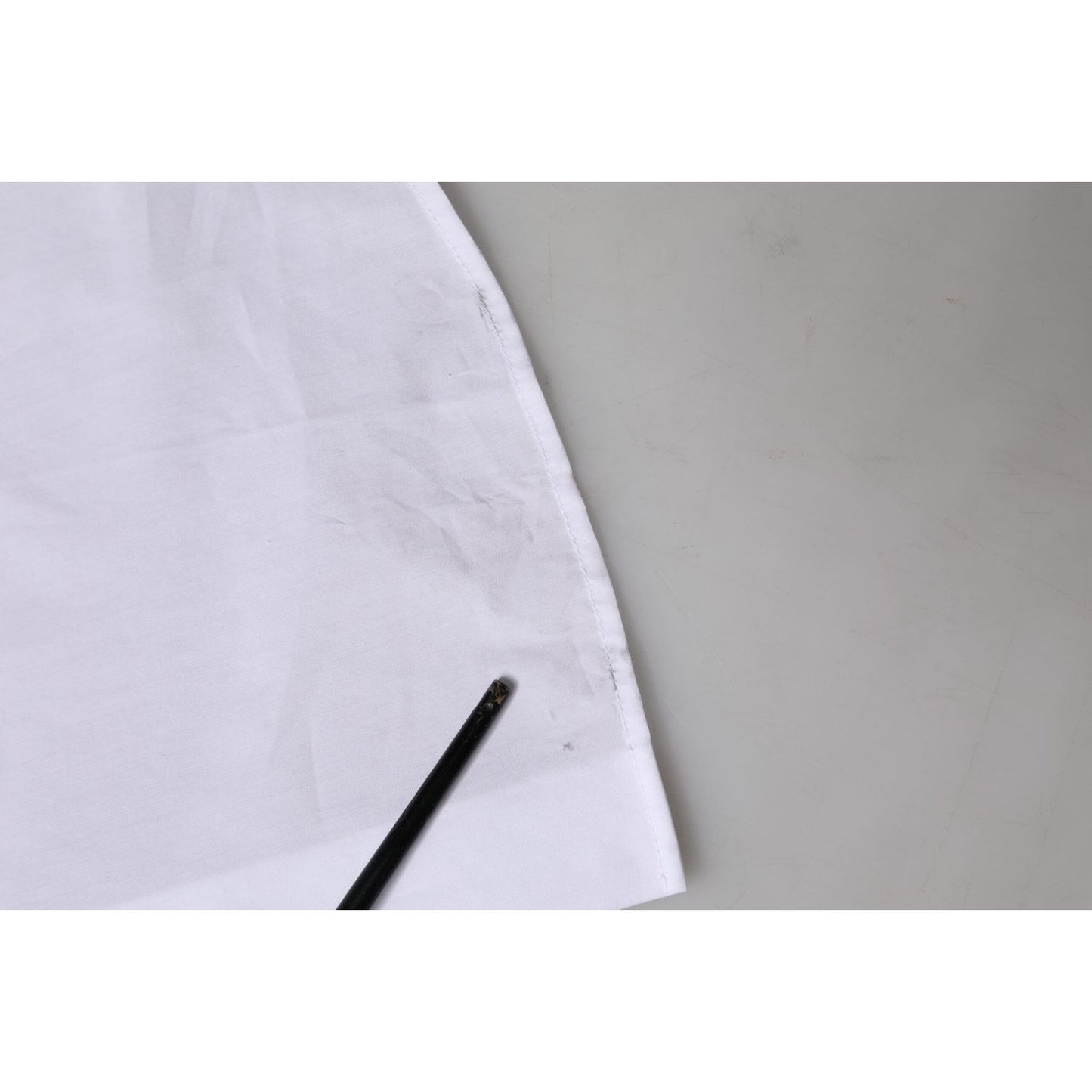 Dolce & Gabbana White Cotton Collared Short Sleeves Top TSH906729-46