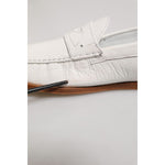 Dolce & Gabbana White Leather Loafers Moccasins Slip On Shoes MV7403-49