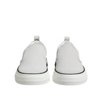 Dolce & Gabbana White Dotted Leather Slip On Men Sneakers Shoes MV7398-39