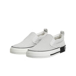 Dolce & Gabbana White Dotted Leather Slip On Men Sneakers Shoes MV7398-39