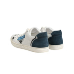 Dolce & Gabbana White Leather Printed Low Top Sneakers Shoes MV7447-44