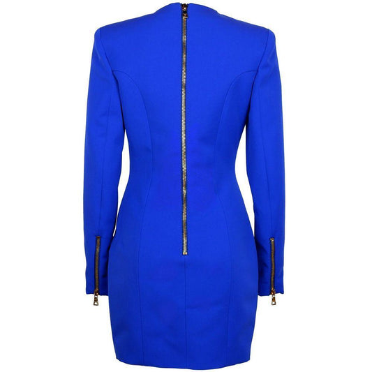 Balmain Blue Wool Dress BA-15520-IT38|XS