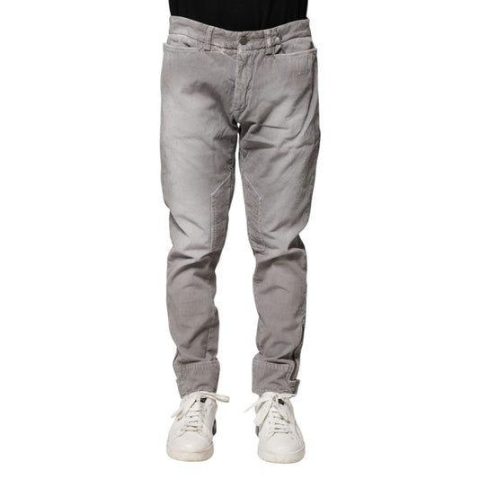 Balmain Light Gray Washed Skinny Fit Men Denim Jeans