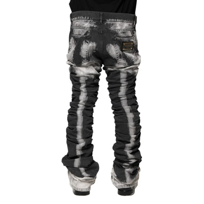 Dolce & Gabbana Black Tie Dye Straight Denim Jeans