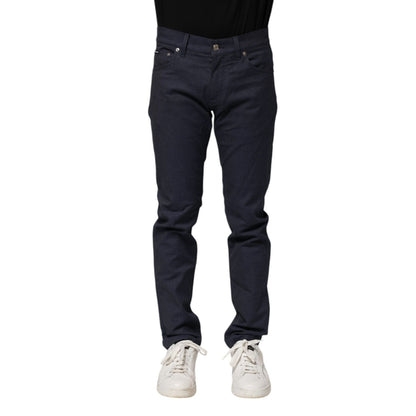 Dolce & Gabbana Dark Blue Cotton Skinny Denim Jeans
